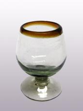  / Amber Rim 4 oz Small Cognac Glasses (set of 6)